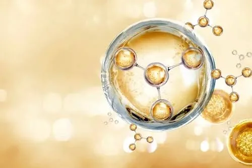 Molecular rendering representing glutathione, an antioxidant naturally present in the body.